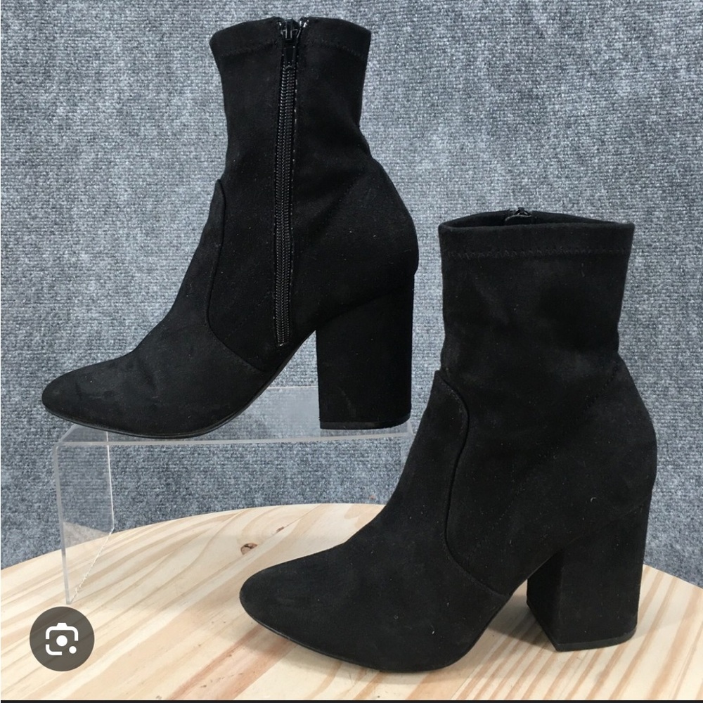 Steve Madden Suede Black Heeled Boots